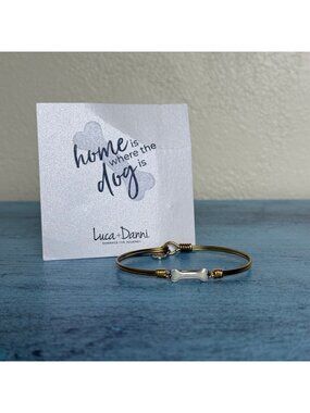Luca + Danni "Home is Where the Dog is"Wire Bangle with Dog Bone NWOT